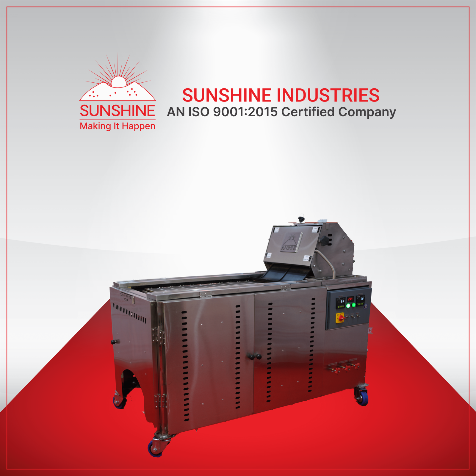 Triple conveyor chapati machine